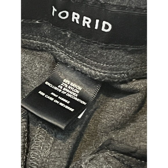 TORRID WOMENS PLUS SIZE 0 PANTS Ponte Stretch Career Work Gray Pull On Skinny - Picture 5 of 9